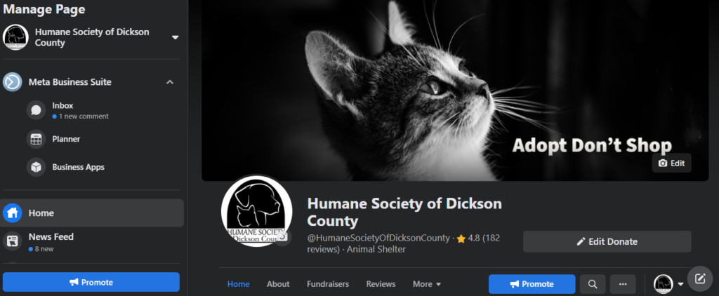 Humane Society of Dickson Facebook